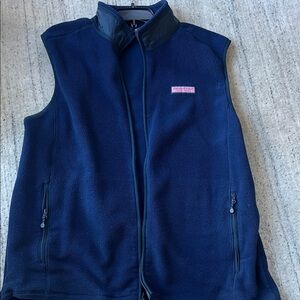 Vineyard Vines Royal Blue Fleece with Pink Patch